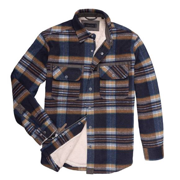 NEW DAKOTA GRIZZLY men's burke plaid jacket in arctic mist